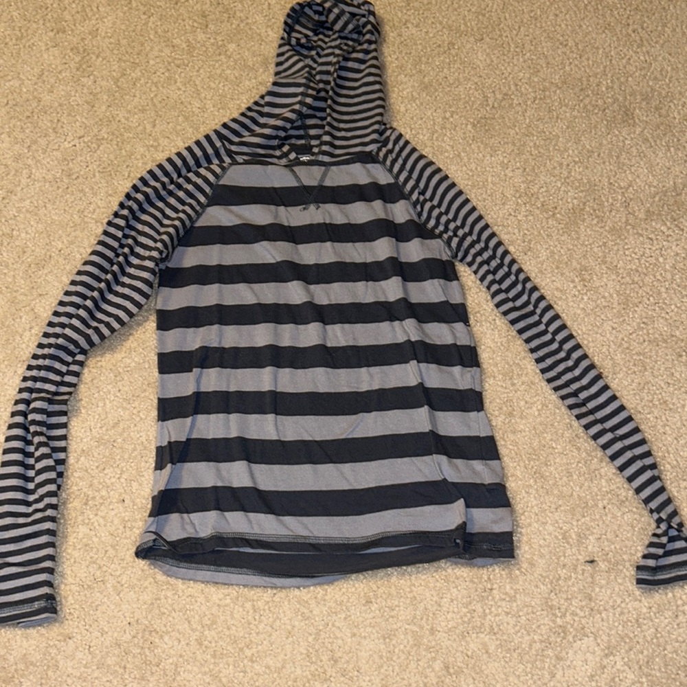 SO Girls striped lightweight thin pullover hoodie